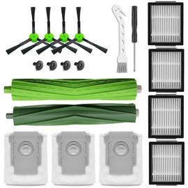 Roomba Consumables Replacement Parts Kit (15 Pieces) Roomba e5/i3/i3+/i5/i5+/i7+/i7+/i7+/j7+/i7+, i7+, Main Brush, Filter, Paper Pack, Brush, Replacement Phillips Screwdriver, Japanese Warranty, Note: