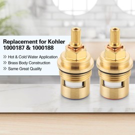 Ceramic Valve for Kohler 1000188, 3/4" Ceramic Cartridge Clockwise Close, Faucet Cartridges Replacement Assembly, Fits for Kohler Bath Faucet