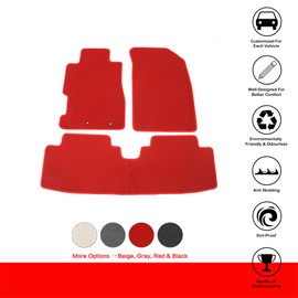 Floor Mats Compatible with 2001-2005 Honda Civic & 2002-2005 Honda Civic Si, Front & Rear Gray/Grey 3PC Nylon Car Floor Carpets Carpet Liner by IKON MOTORSPORTS, 2002 2003 2004