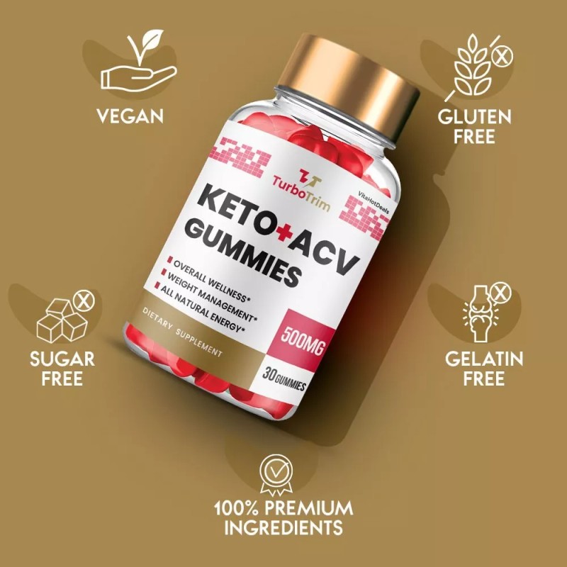 Turbo Trim Keto ACV Gummies, Max Strength TurboTrim Supplement (1