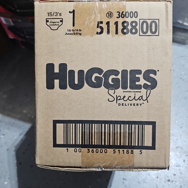Huggies Special Delivery Baby Diapers. Sealed Box 15 Packs Inside.