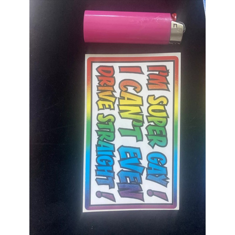 5 Piece Gay Prank Bumper Stickers Decals Free Gift