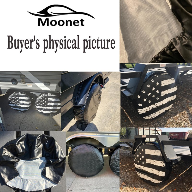 MOONET PVC Thickening Leather Tire Wheel Covers 4 Pack- Tough