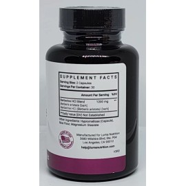 LUMA NUTRITION Berberine HCI 1200 mg per Serving 60 Capsules New Exp. 11/2028