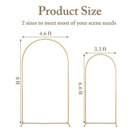 Toolterritary Metal Arch Backdrop Stand and Cover Set, 7.2FT, 6FT Party Backdrop, Easy to Assemble, Backdrop Stand for Parties, Birthday, Baby Shower