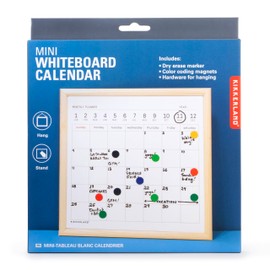 KIKKERLAND KMH76S White Board Calendar "S" Design Accessory White 7.9 x D 7.9 x H 0.4 inches (20 x 20 x 1 cm)