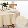 DWCN Round Table Cloth 160 Diameter Beige Round Tablecloth Wipeable