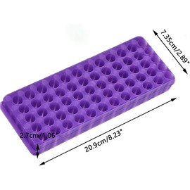 Tube Rack 60 Well Polypropylene Reversible Different Orifice Tube Rack Microcentrifuge Tube Rack Laboratory Tube Rack Holder (Blue)