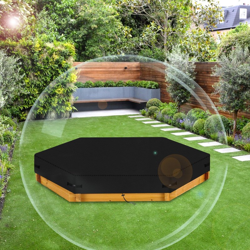 Hexagon Sandpit Cover, 600D Oxford Fabric Sandpit Tarpaulin, Protective Cover