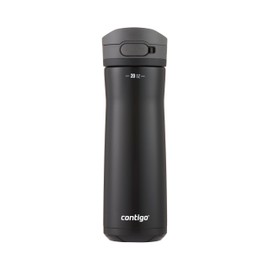 Contigo Jackson Chill 2.0 Stainless Steel Water Bottle with Carry Handle and Secure Lid for Leak-Proof Travel, Vacuum-Insulated and BPA-Free, Licorice, 20 oz (591 mL)