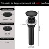 Yodel Faucet Bathroom Sink Drain with Overflow - Big Cap
