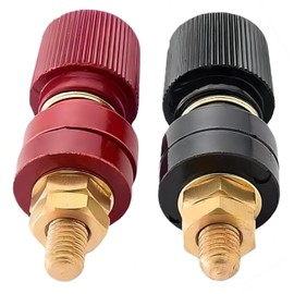 WWZMDiB Pure Copper Remote Battery Terminal Sbinding Post (2Pcs M6（1/4"）)