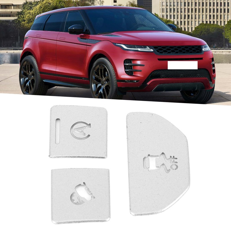 3pcs Central Control Button Sticker Aluminum Alloy Fit for Land