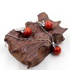 JunyiDIY Women's Red Apple Earrings | Red Stone Dangle Earrings