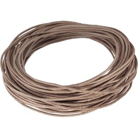 Leather Cord 1mm 3 Metres Natural - Cowhide Leather Round Throng String ​For Bracelet Necklace Jewellery Making DIY Crafts​