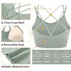 Sykooria Workout Bras for Women Criss Cross Gym Sets Padded