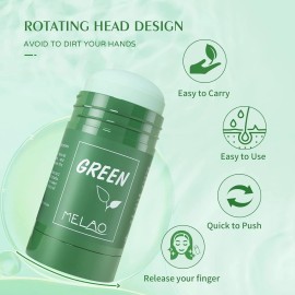 Unbranded Green Tea Clay Mask Stick Purifying Deep Cleansing Blackhead Acne Remover