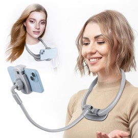 Cell Phone Stand, Neck Cell Phone Holder for Bed, Hand Free POV/Vlog Selfie Phone Neck Holder for Recording, Universal Multi-Functional Flexible Phone Stand for 4.7''-6.7'' Phone