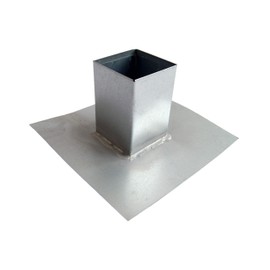 Pitch Pocket Roof Flashing in Heavy Duty Galvanized Steel - Roof Penetration Flashing - Waterproofing System for Vent Pipe Roof Terminations (6")