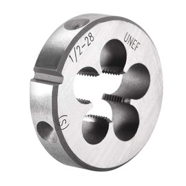 uxcell 1/2"-28 UNEF Round Die, Machine Thread Right Hand Threading Die, Alloy Tool Steel