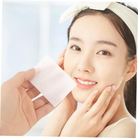 FOMIYES 2sets Organic Cotton Square Makeup Remover Pads Soft Absorbent 100 Pads 20packs*2