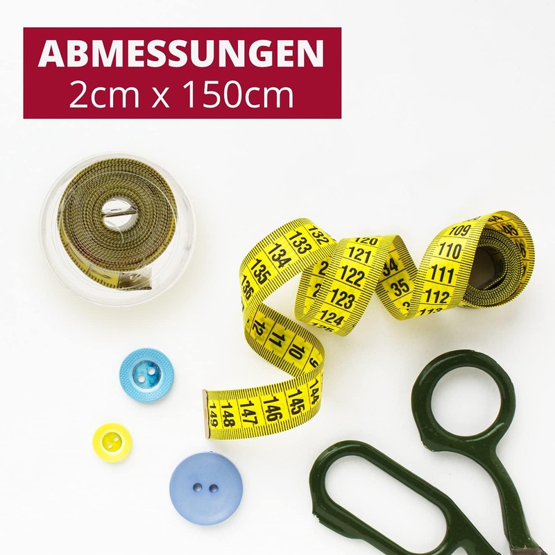 MaßHeld 2-in-1 Tape Measure | CM + INCH, 150 cm,