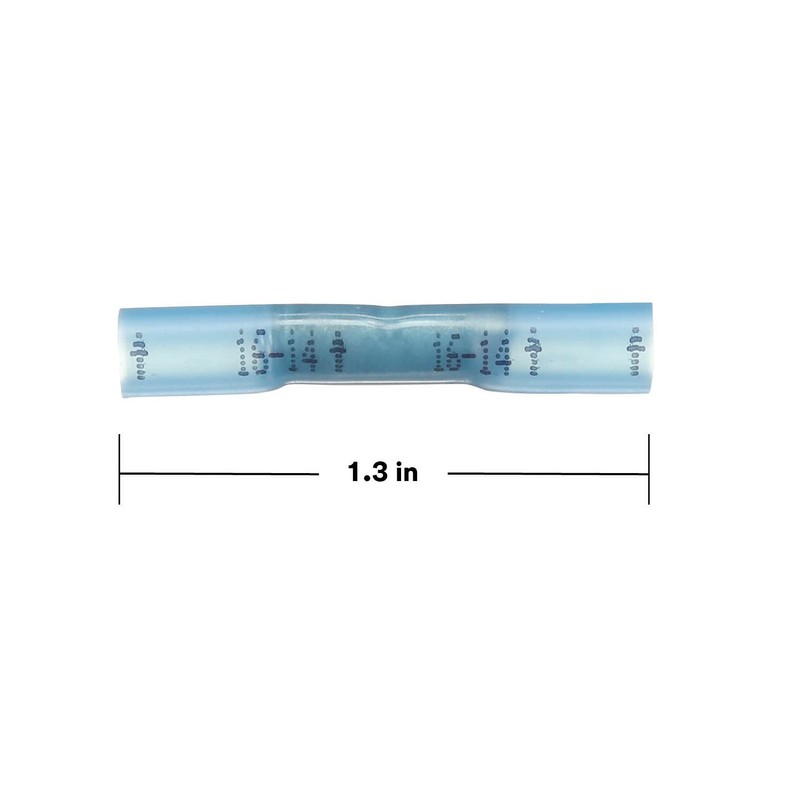 Scotchlok Butt Connector Heatshrink, 25/Bottle, MH14BCX, Built-in Wire Stop for