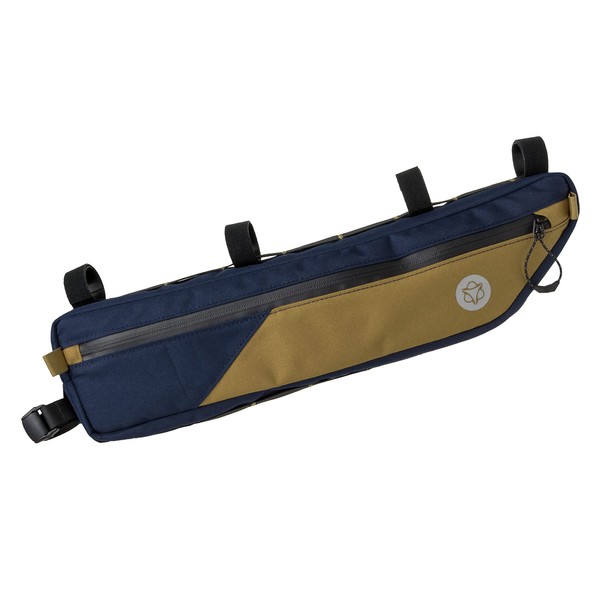 AGU Bike Bag 4L Tube Bikepacking, Frame Bag, Waterproof, Reflective, Simple Assembly, 100% Recycled Polyester – Armagnac Blue