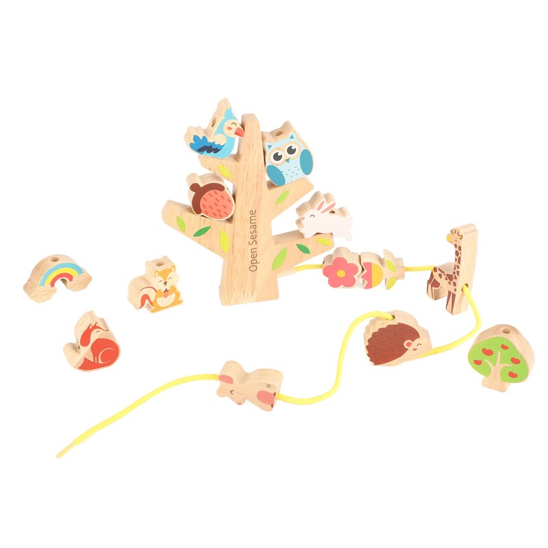 Wooden Animals Stacking Toy Colorful Improve Coordination Blocks Balancing Tree