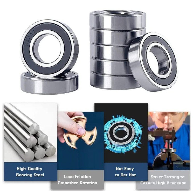 Pack of 4 6902-2RS Deep Groove Ball Bearings 15 mm
