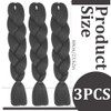 Jumbo Braids Extensions Synthetic Hair 3 Pieces Braids Hair Braids