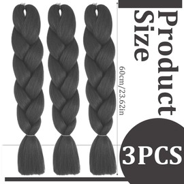 Jumbo Braids Extensions Synthetic Hair 3 Pieces Braids Hair Braids Extensions Synthetic Hair for Braiding 100 g Braids for Braiding Afro Hair