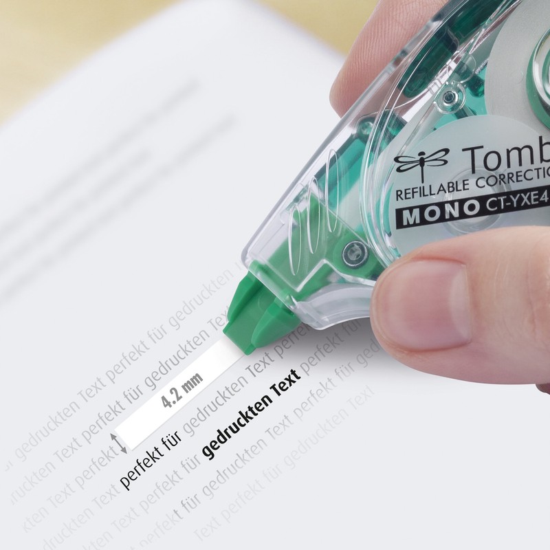 Tombow CT-YXE4-6P Refillable Correction Tape CT-YXE4 Extra Long Tape 4.2mm
