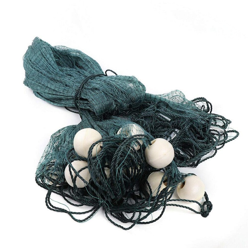 OUKANING 6.5x33FT Beach Fishing Drag Net Green Polyethylene Seine Bait