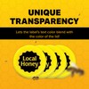 Mann Lake Local Honey Label, Transparent Sticker, Fits Flip Top