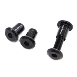 binifiMux 10-Pack Hex Socket Cap M6x15mm Black Bolts Connecting Cap Nuts Set for Furniture Beds Cupboard