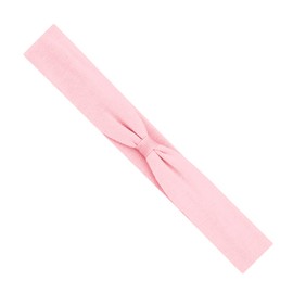 Wee Ones Girl's Add-a-Bow Cotton Lycra Head Wrap Light Pink