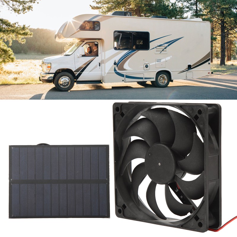 Outdoor Solar Panel Fan Kit Monocrystalline Silicon for Caravans Campers