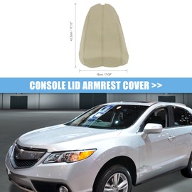 X AUTOHAUX Center Console Lid Armrest Seat Box Cover Accessories for Car Beige