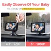 Itomoro Baby Car Camera, Dual Channel 5 inch Display with