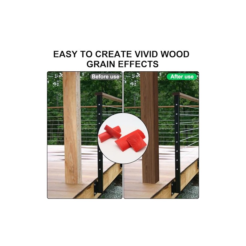 4 Pieces Wood Graining Tool Wood Grain Paint Tool Wood