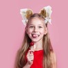 Fox Wolf Cat Ears Headband with bells Bows, Plush Fox