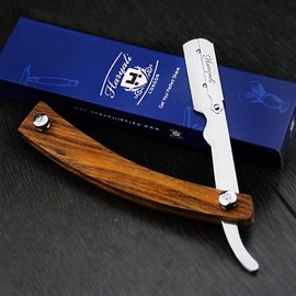 Haryali London Barber Professional Straight Edge Razor with Wood Handle For Men Perfect Shave