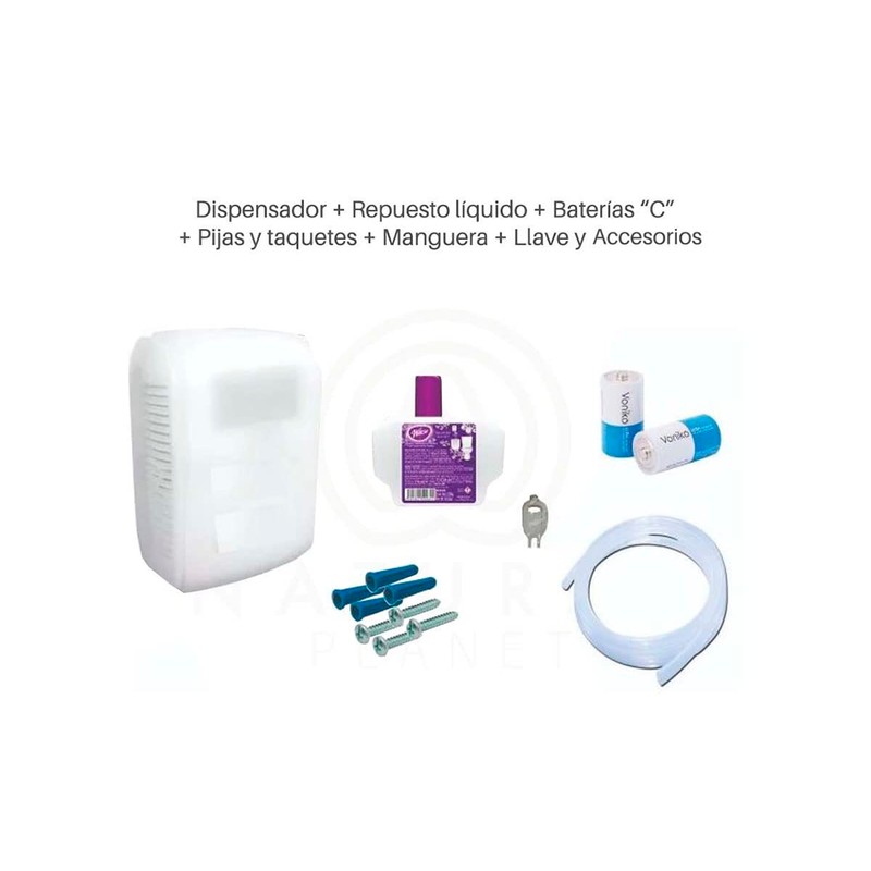 Dispensador Goteo Para Mingitorio WC o baño, incluye Aparato+liquido+pilas+acc