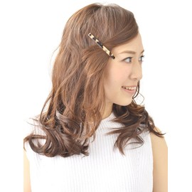 VingTAINE H-813-BE- Tortoise Shell Style Simple Hair Clip, Beak Clip, Dakar Clip, Hair Accessories, Beige