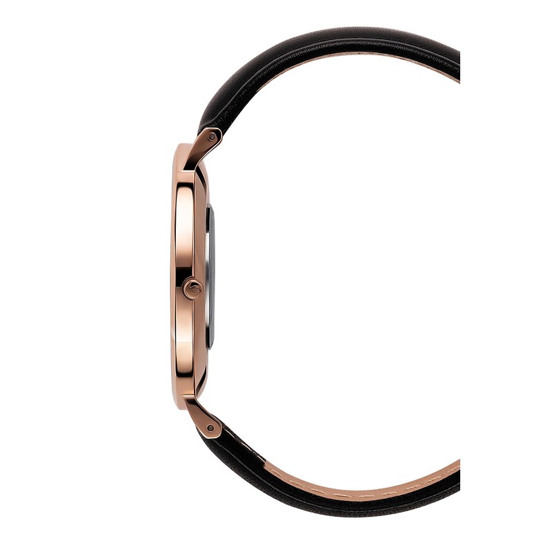 Orphelia Violiso Men's Analogue Quartz Watch, Black/Rose Gold, Strap.
