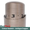 Hot Flow Antique Copper Cascade Angled Modern TRV Thermostatic Radiator