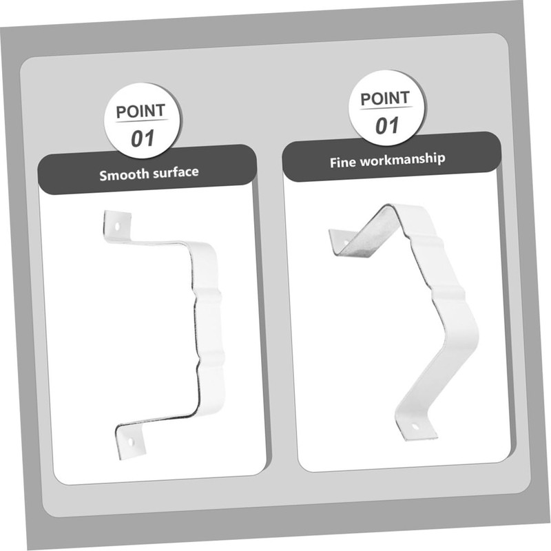 DOITOOL 1set Gutter Strap Downspout Connector for Outdoor Drainage Rigid