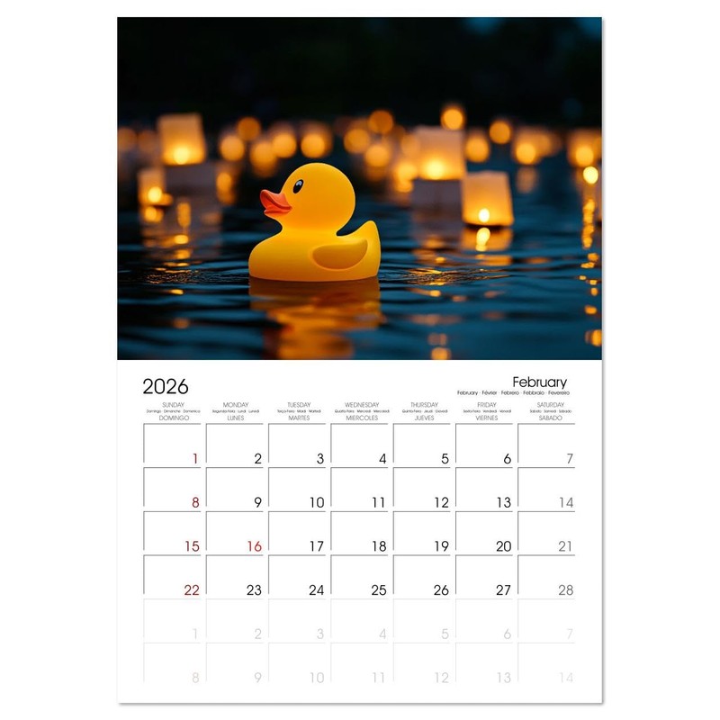 Rubber Ducky, Ahoi (Monthly Wall Calendar 2026 16.5" x 23.4"
