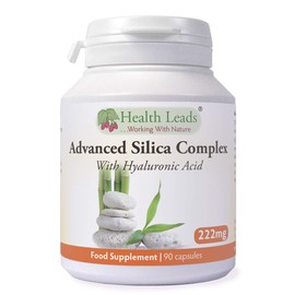 Advanced Silica Complex, High Strength Natural Silica from Bamboo Extract, Zinc Selenium and Biotin contributes to The Maintenance of Normal Hair, Skin and Nails, No Magnesium Stearate, 90 Capsules
